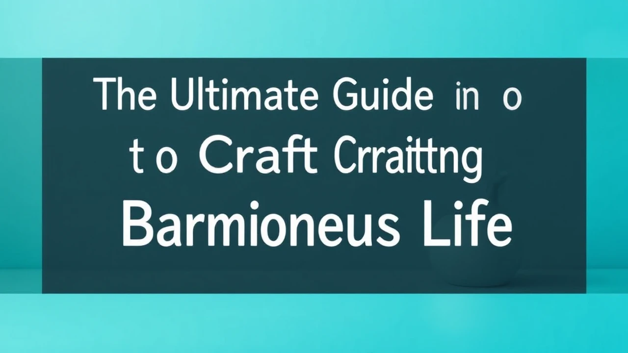 The Ultimate Guide to Crafting a Harmonious Life