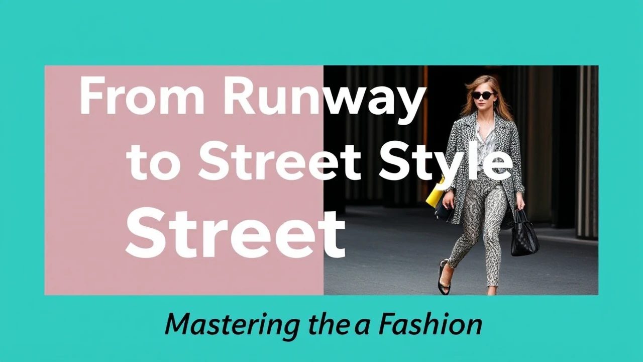 From Runway to Street Style: Mastering the Art of Fashion