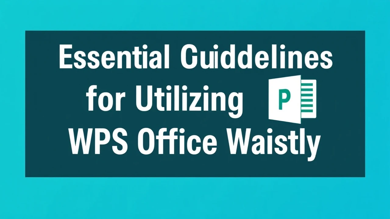 Essential Guidelines for Utilizing WPS Office Swiftly