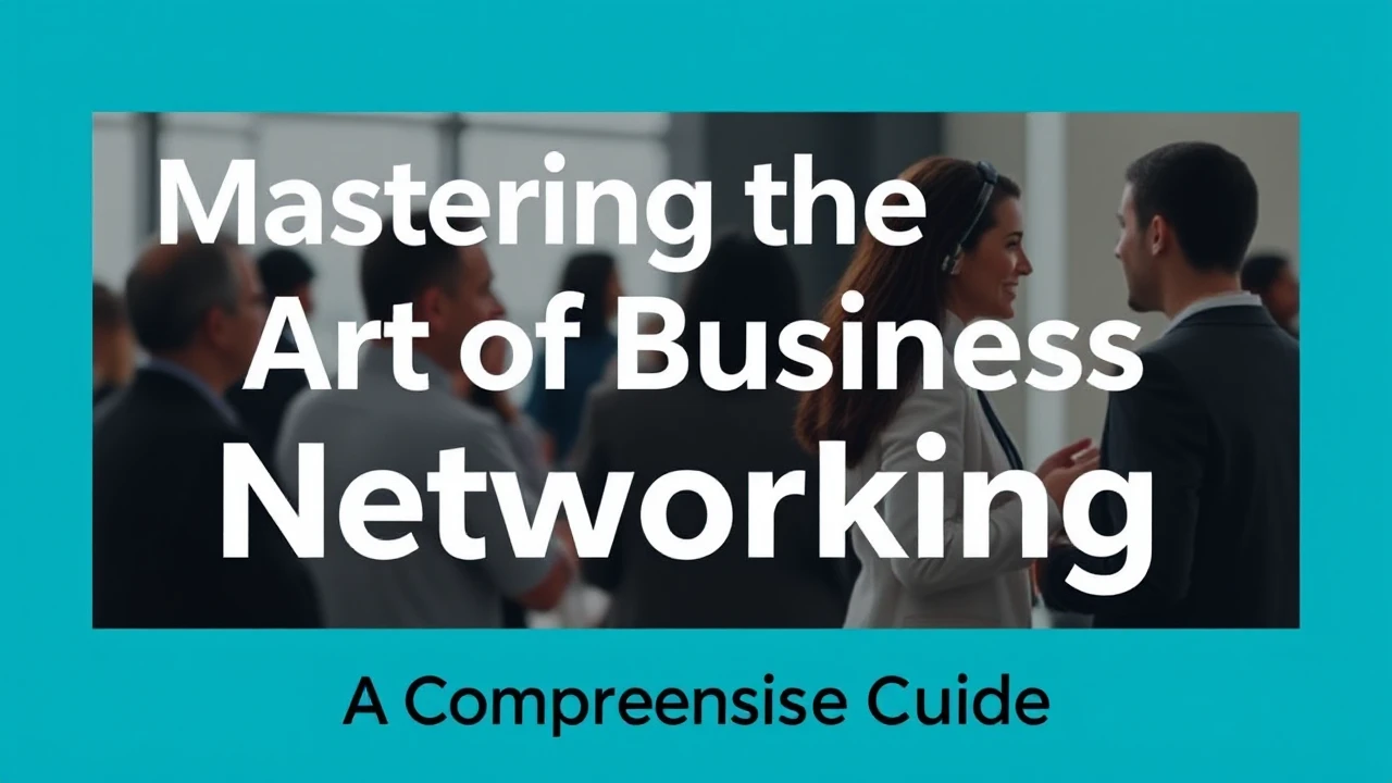 Mastering the Art of Business Networking: A Comprehensive Guide