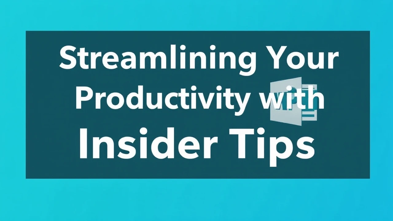 Streamlining Your Productivity with WPS Office: Insider Tips