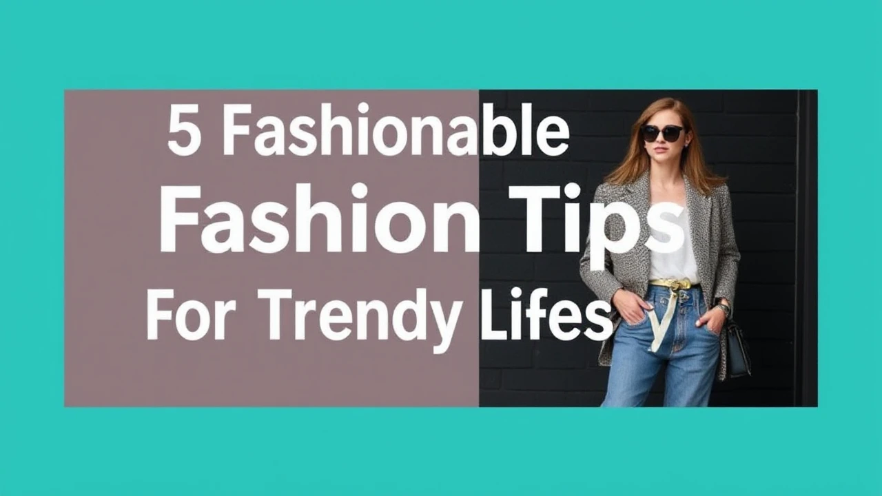 5 Fashionable Fashion Tips for a Trendy Lifestyle