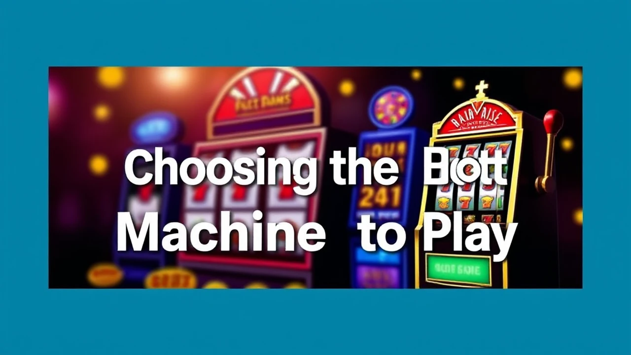 A Comprehensive Guide on Choosing the Best Slot Machine to Play