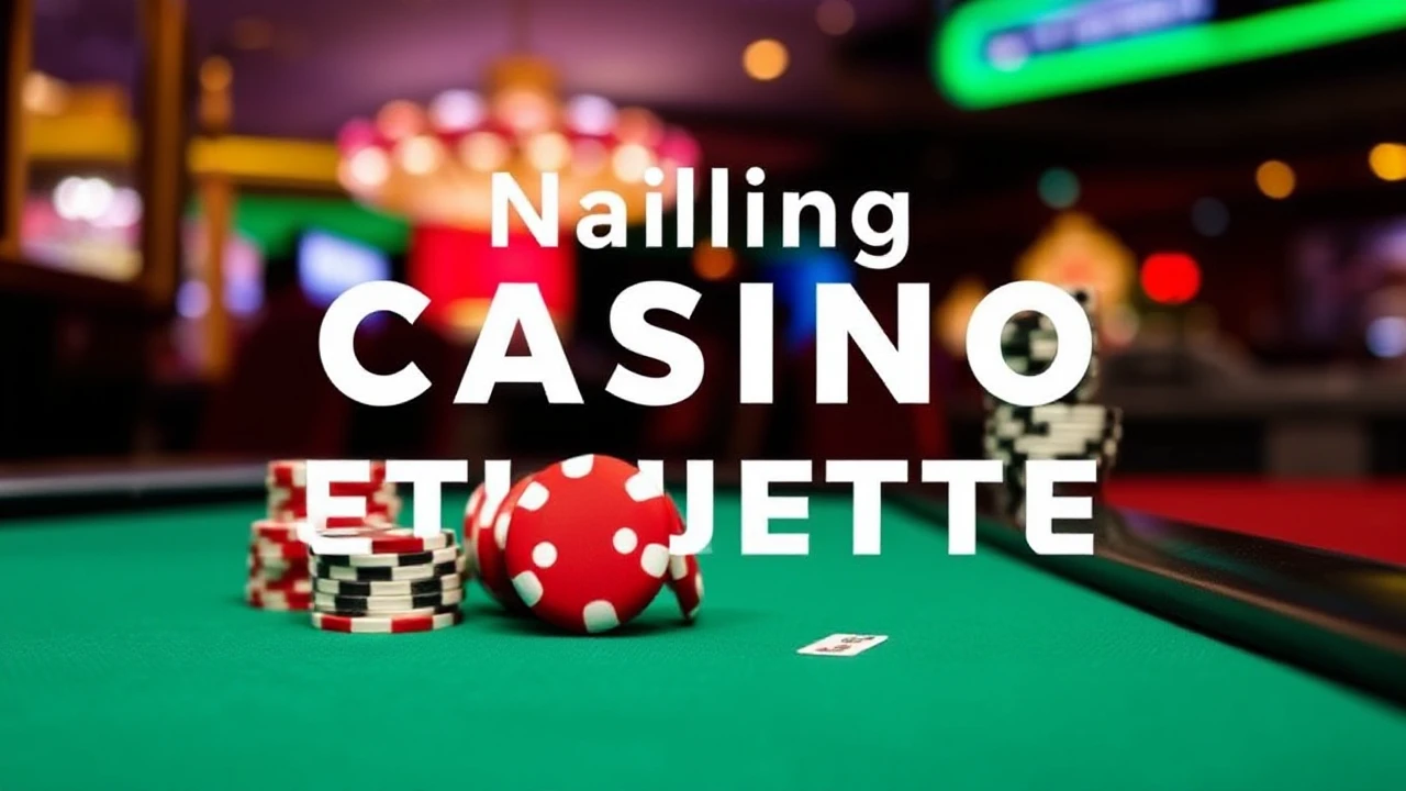 Nailing Casino Etiquette: Essential Dos and Don'ts for Players