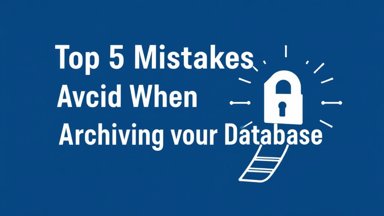Top 5 Mistakes to Avoid When Archiving Your Database