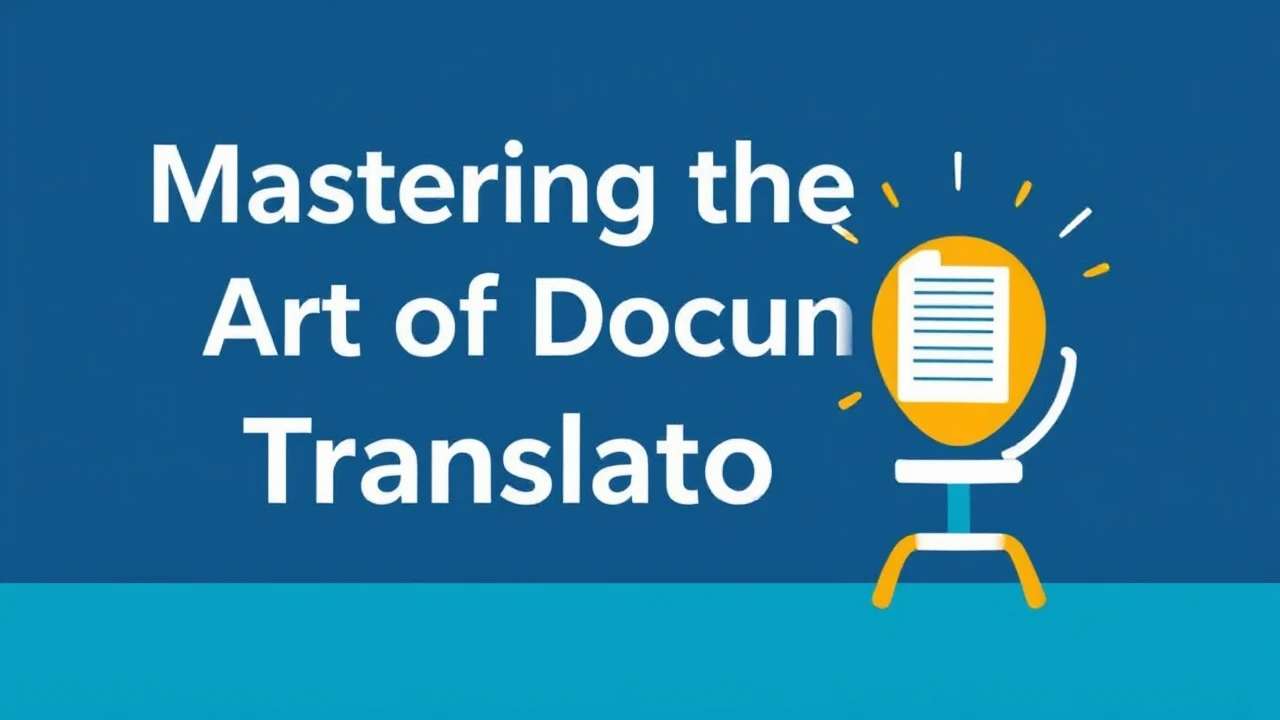 Mastering the Art of Document Translation: A Guide to Precision and Clarity