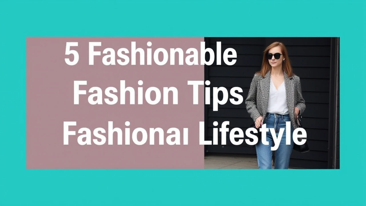 5 Fashionable Fashion Tips for a Fashionable Lifestyle