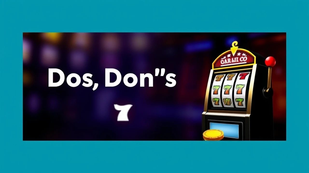 Dos and Don'ts for Playing Slots: Key Rules to Follow
