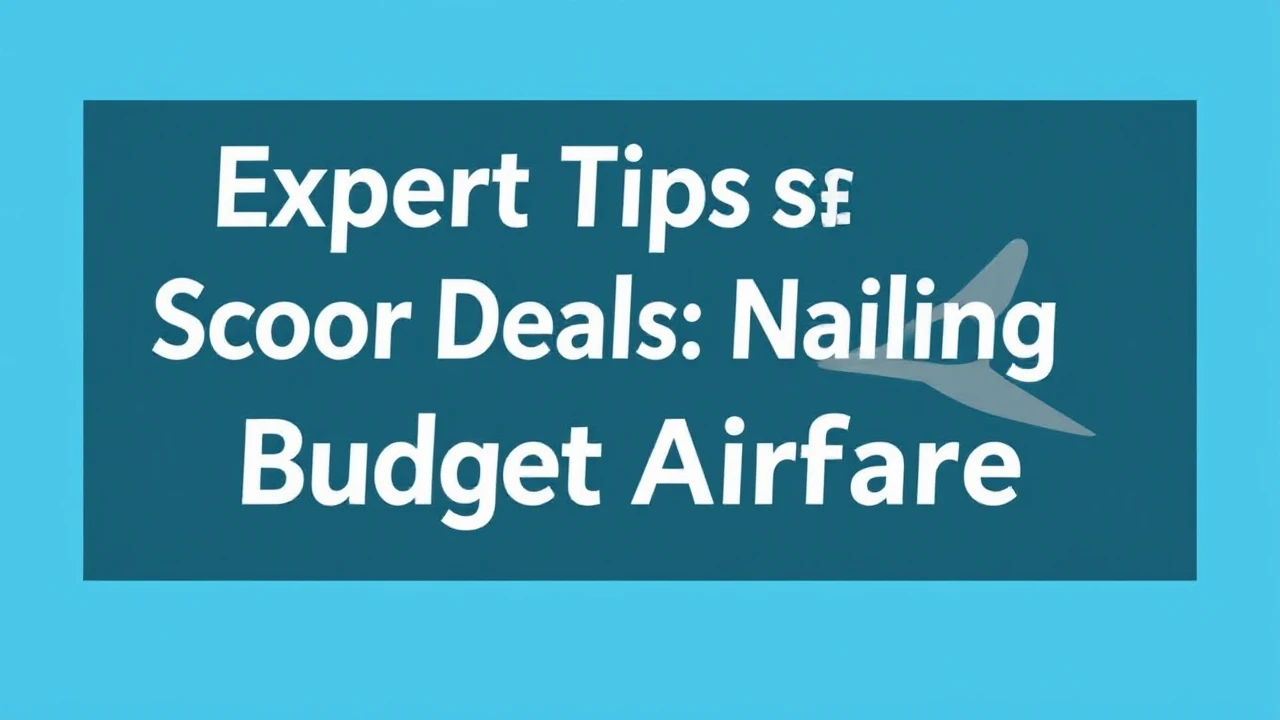 Expert Tips on Scoring Deals: Nailing Budget Airfare