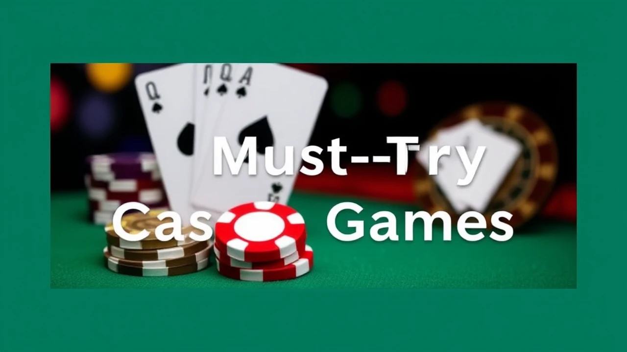 The Ultimate Guide of Five Must-Try Casino Games to Test Your Luck