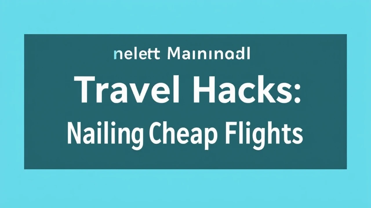 Complete Manual on Travel Hacks: Nailing Cheap Flights