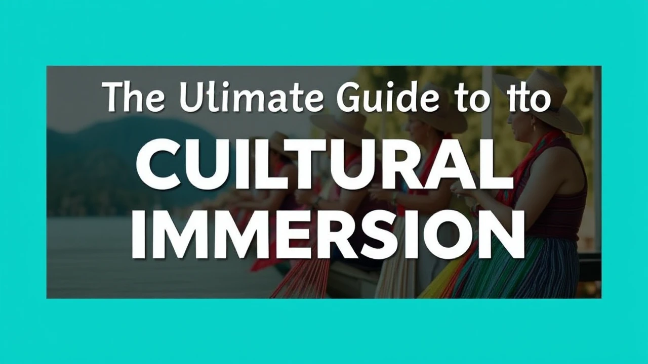 The Ultimate Guide to Cultural Immersion: Embracing Local Traditions While Traveling