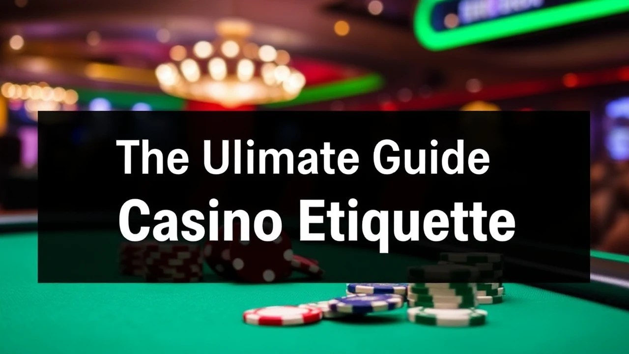 The Ultimate Guide Casino Etiquette: Dos and Don'ts for Players