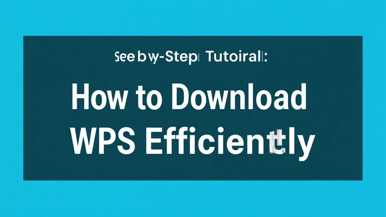 Step-by-Step Tutorial: How to Download WPS Efficiently