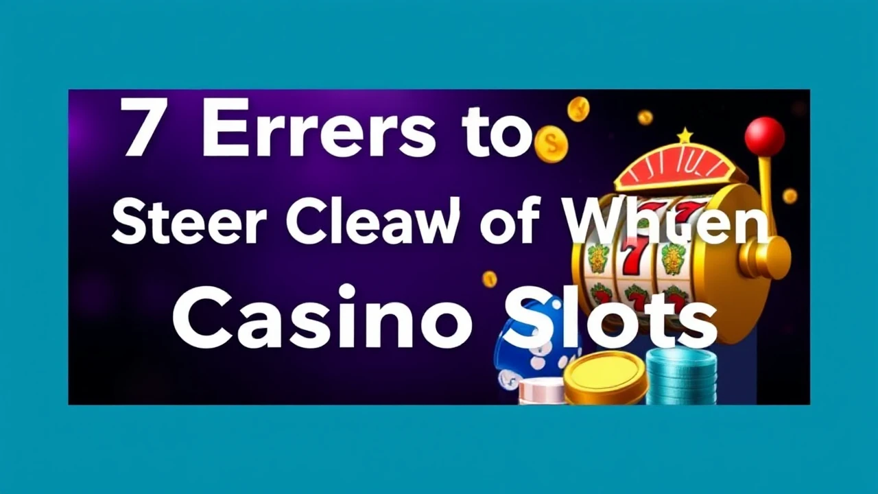 7 Errors to Steer Clear of When Playing Casino Slots