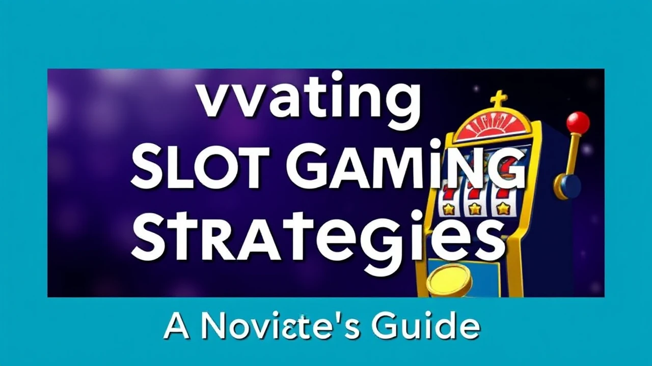 Navigating Slot Gaming Strategies: A Novice's Guide