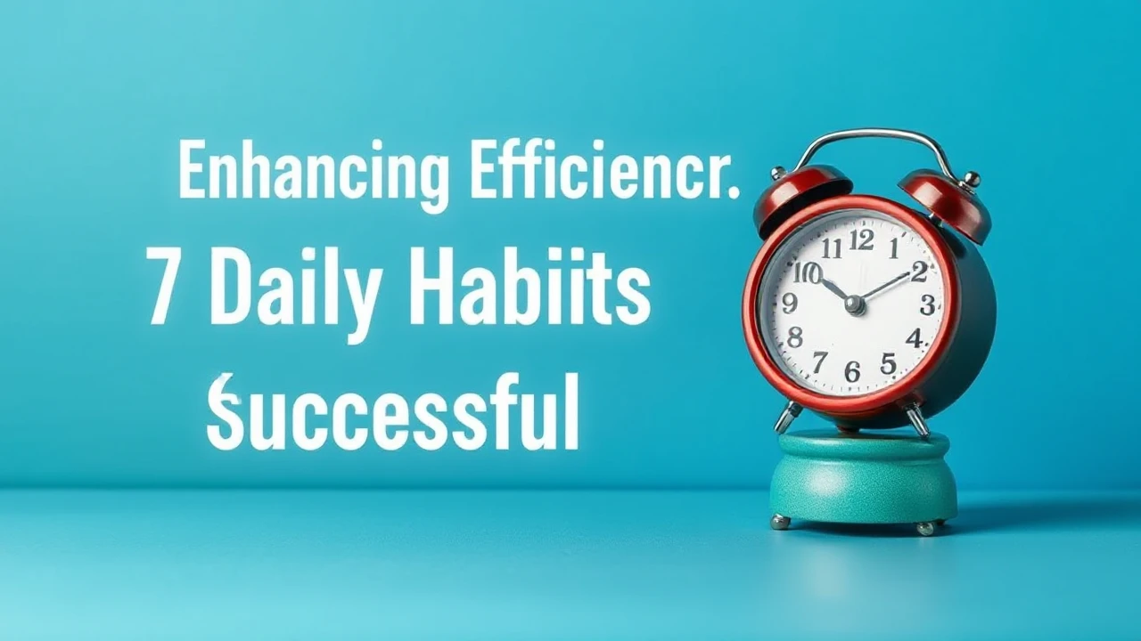 Enhancing Efficiency: 7 Daily Habits of Successful Individuals