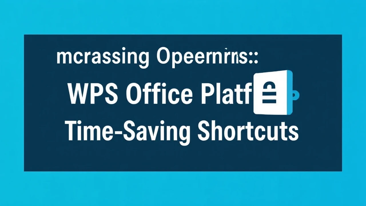 Increasing Operations: WPS Office Platform Time-Saving Shortcuts