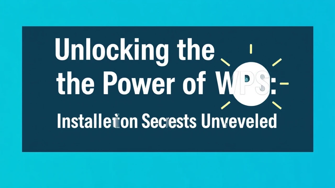 Unlocking the Power of WPS: Installation Secrets Uncovered