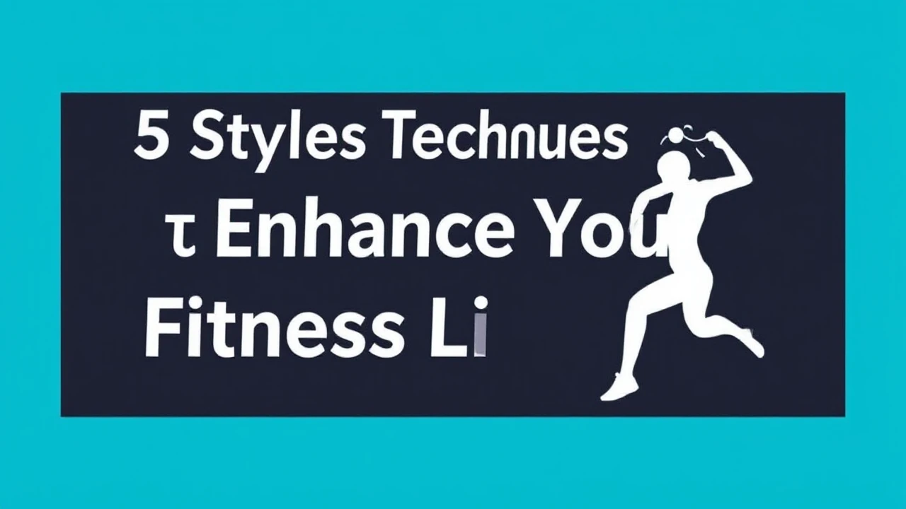 5 Stylish Techniques to Enhance Your Fitness Lifestyle