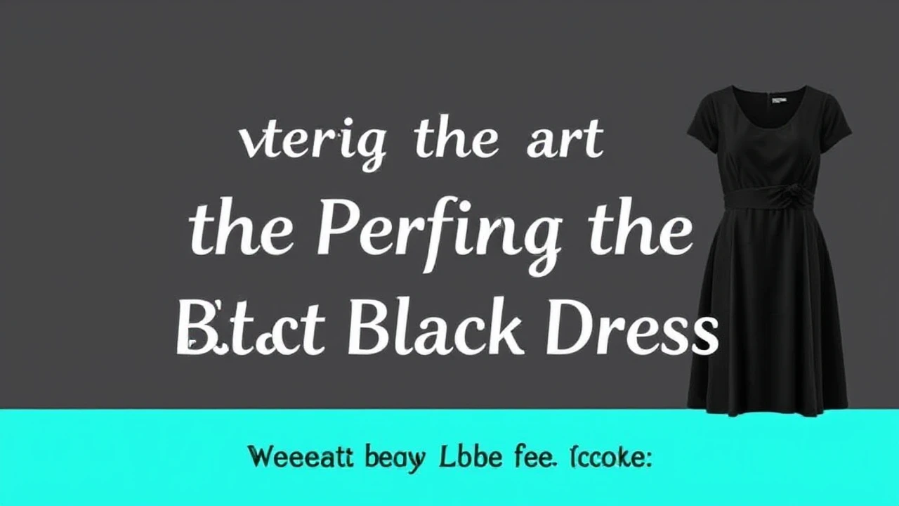 Mastering the Art of Selecting the Perfect Little Black Dress