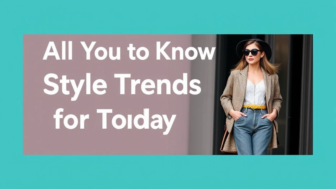 All You Need to Know to Style Trends for Today's Woman
