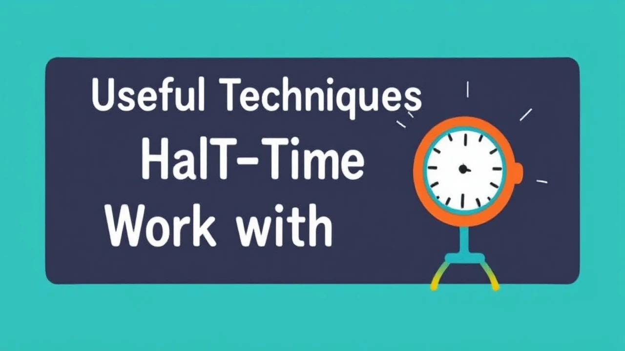 Useful Techniques for Handling a Half-Time Work with School