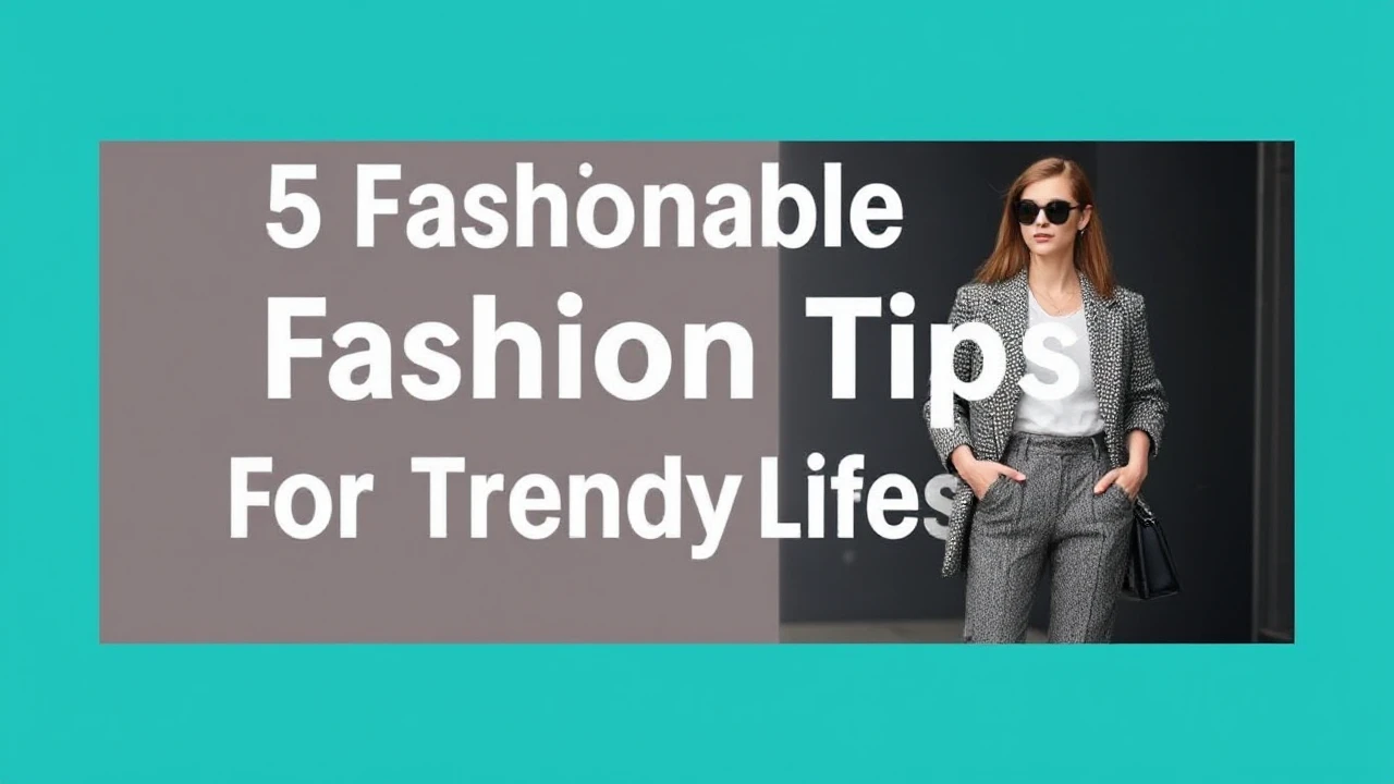 5 Fashionable Fashion Tips for a Trendy Lifestyle