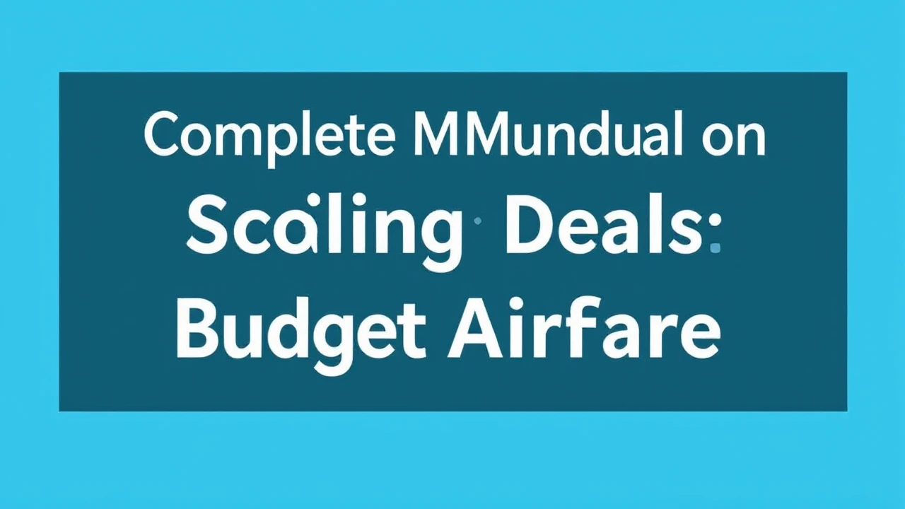 Complete Manual on Scoring Deals: Nailing Budget Airfare