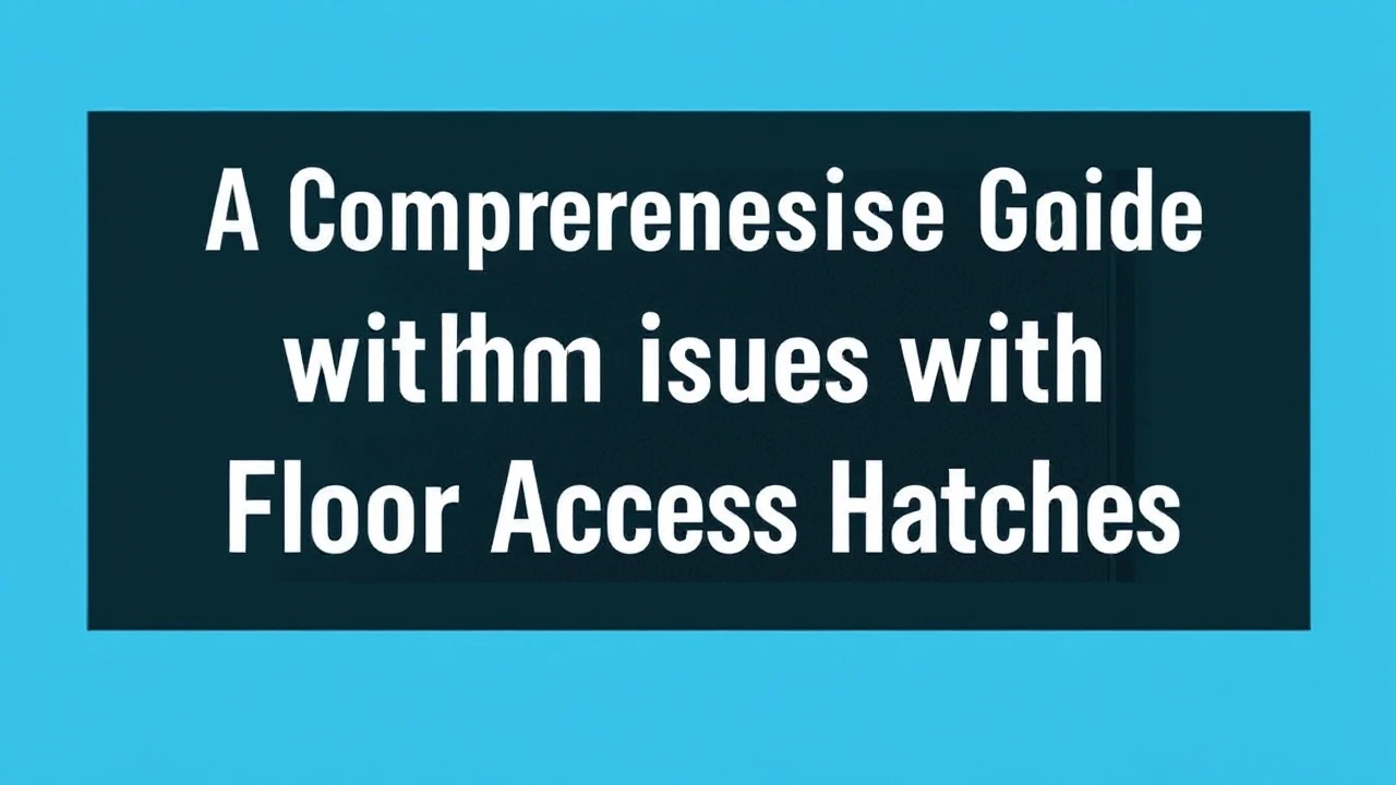 A Comprehensive Guide for Dealing with Issues with Floor Access Hatches