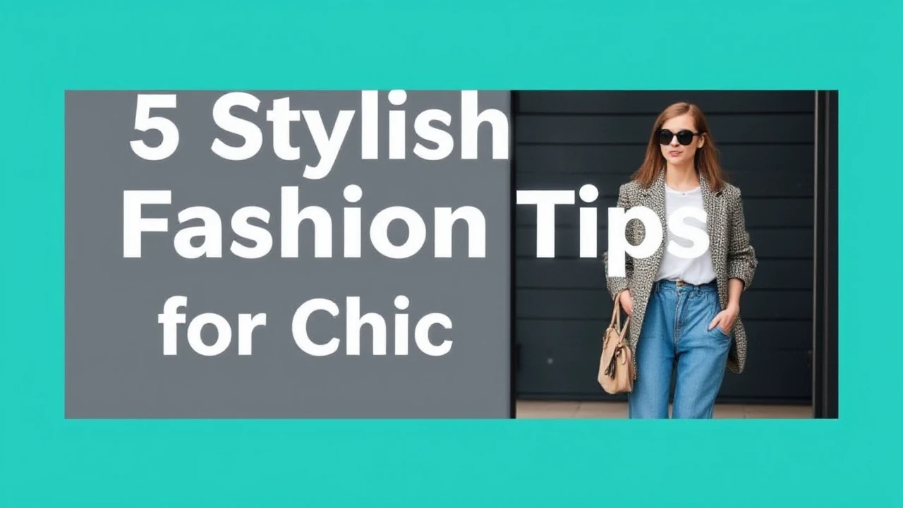 5 Stylish Fashion Tips for a Chic Lifestyle