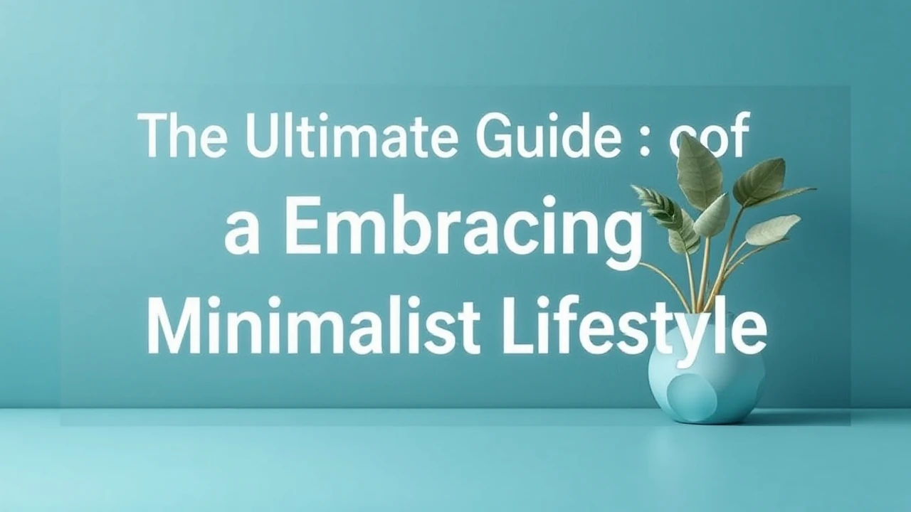 The Ultimate Guide of Embracing a Minimalist Lifestyle