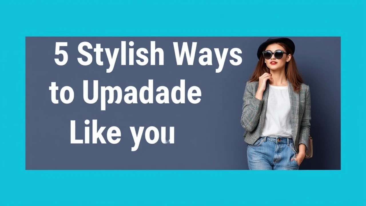 5 Stylish Ways to Upgrade Your Outfit Like an Expert
