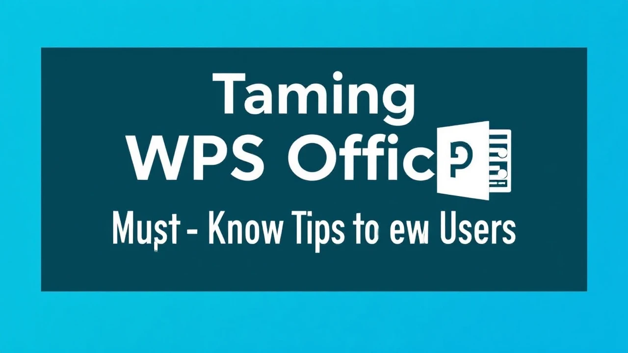 Taming WPS Office: Must-Know Tips for New Users