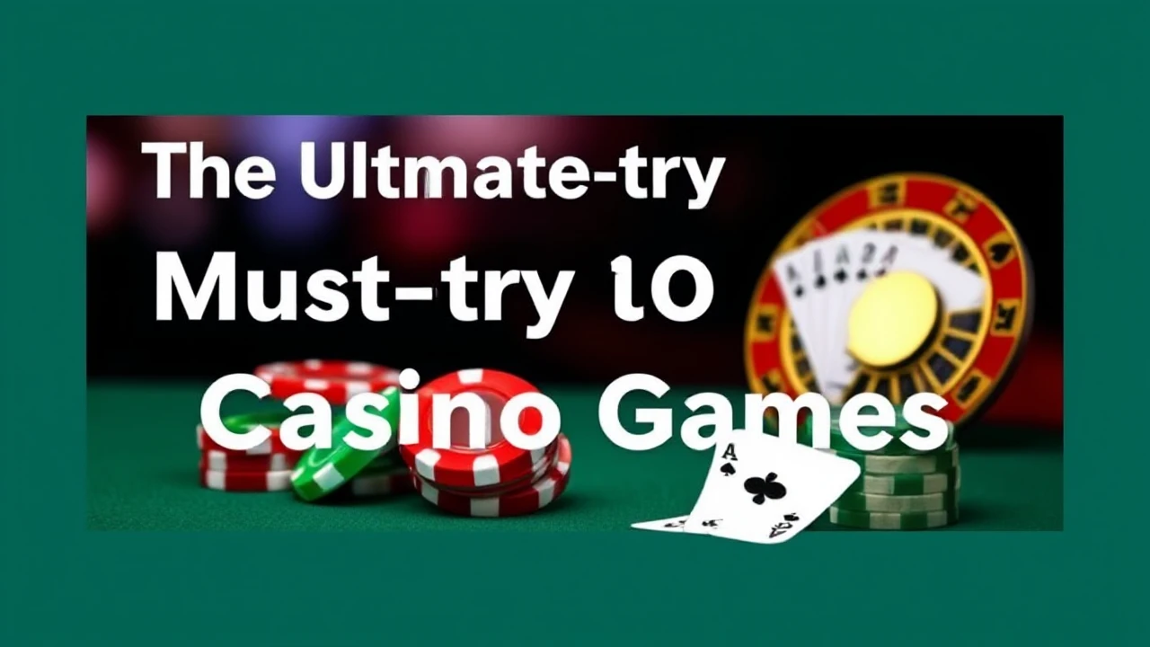 The Ultimate Guide of Must-try 10 Casino Games for this Year