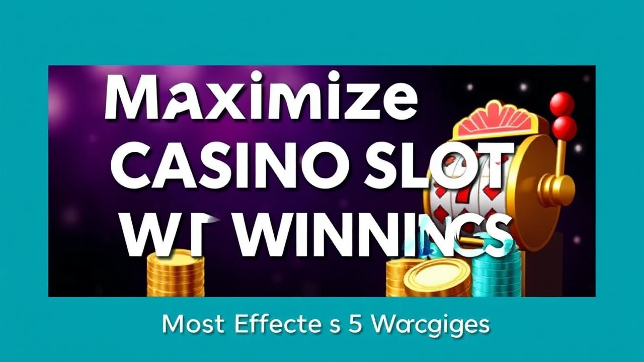 Maximize Your Casino Slot Winnings: Most Effective 5 Strategies