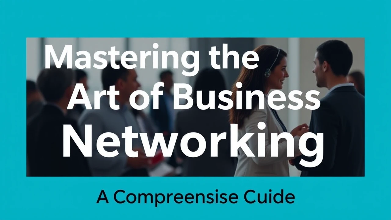 Mastering the Art of Business Networking: A Comprehensive Guide