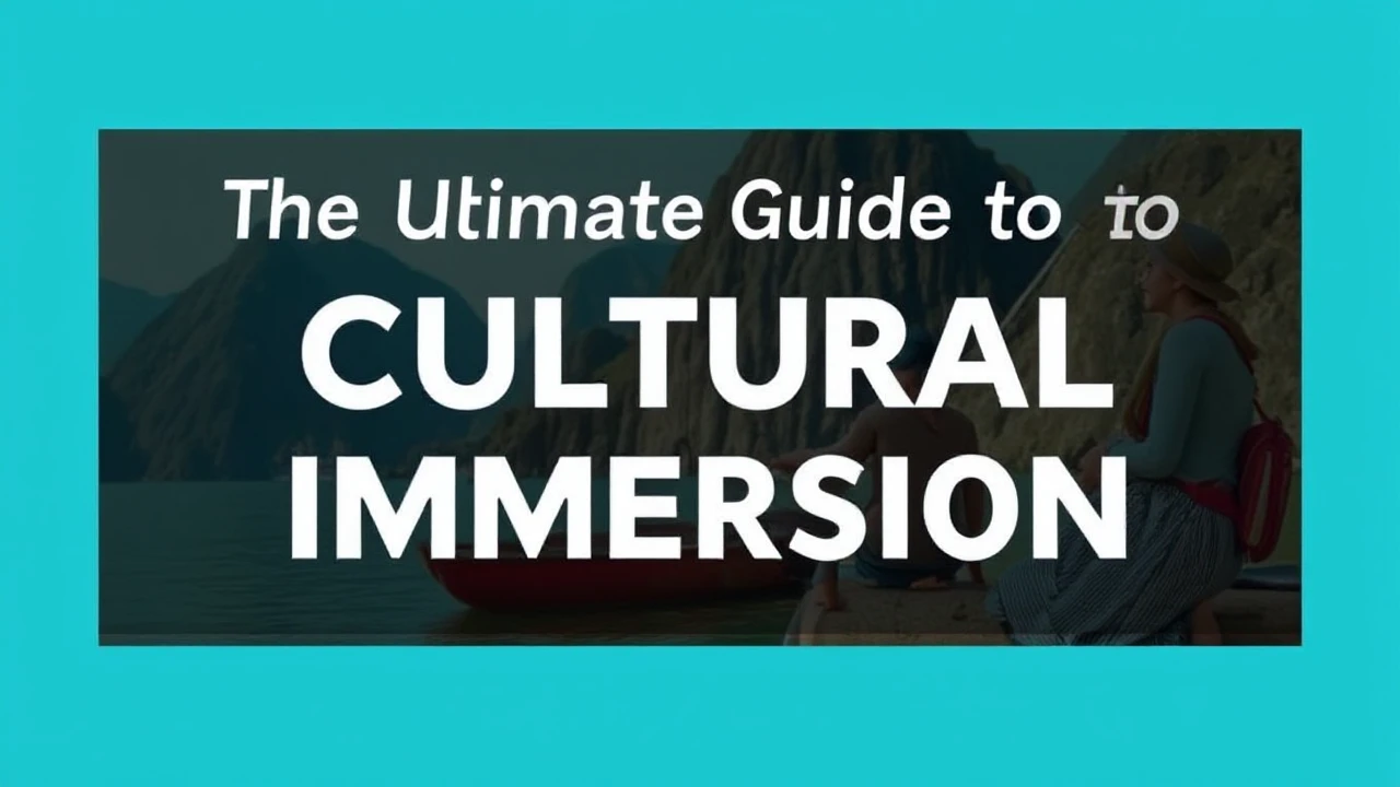 The Ultimate Guide to Cultural Immersion: Embracing Local Traditions While Traveling