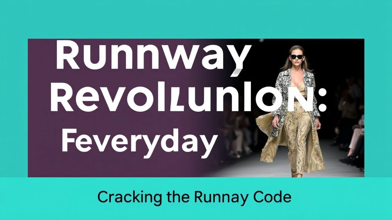 Runway Revolution: Fashion Tips for Everyday Style