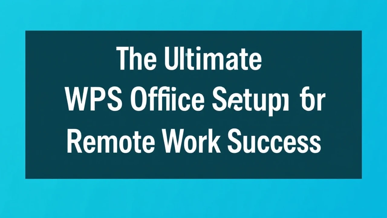 The Ultimate WPS Office Setup for Remote Work Success