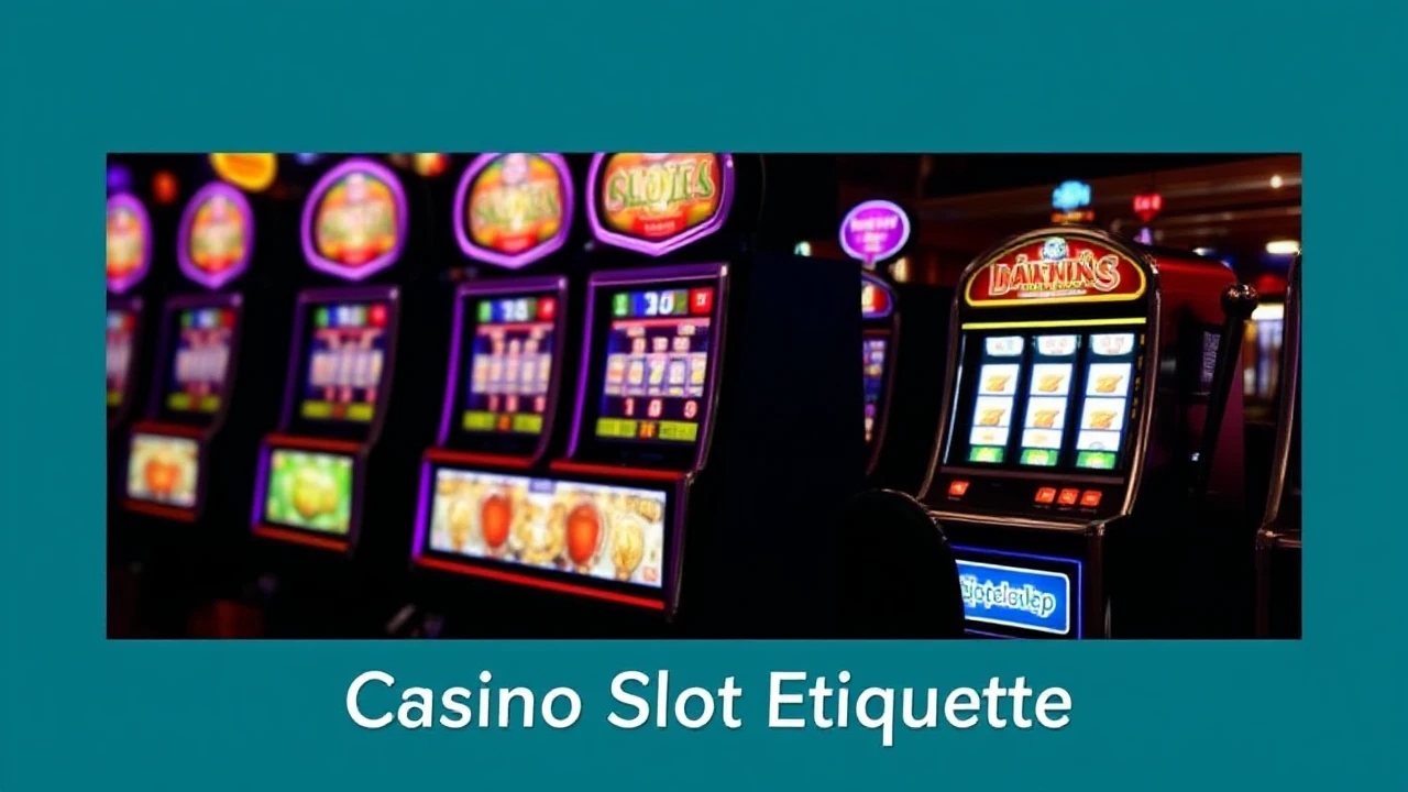 Casino Slot Etiquette: Dos and Don'ts