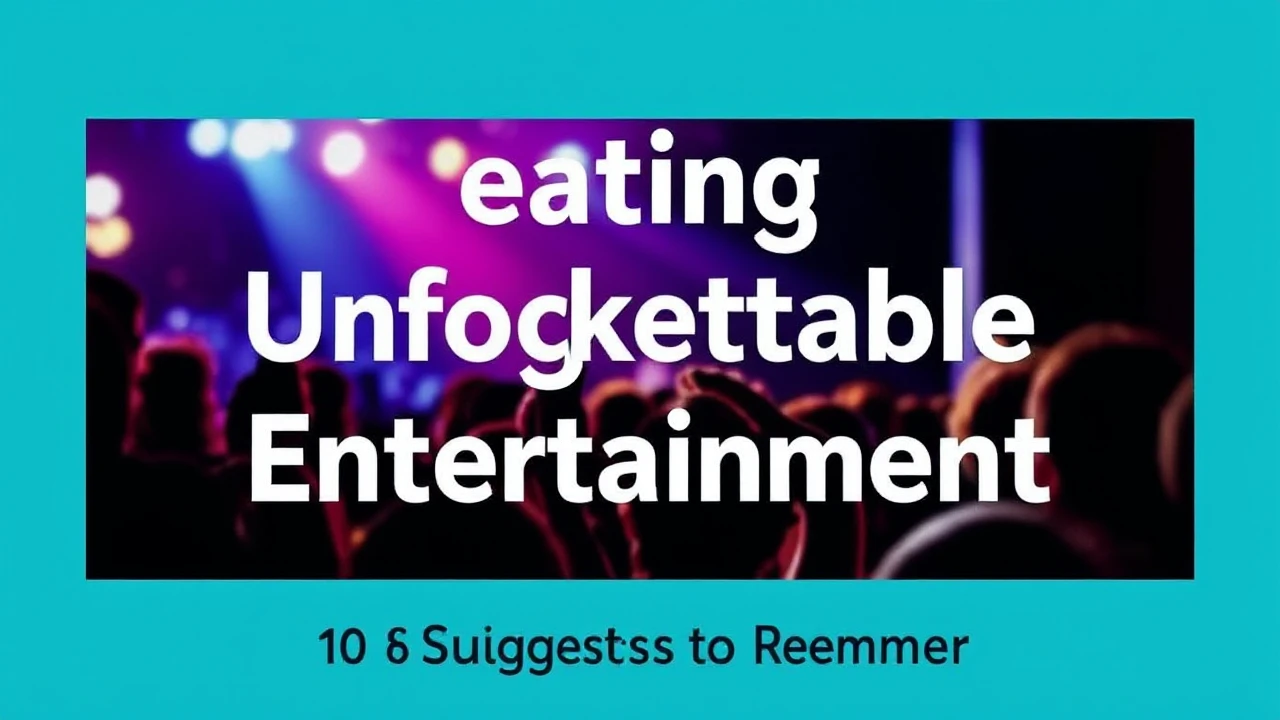 Creating Unforgettable Entertainment: 10 Suggestions to Remember