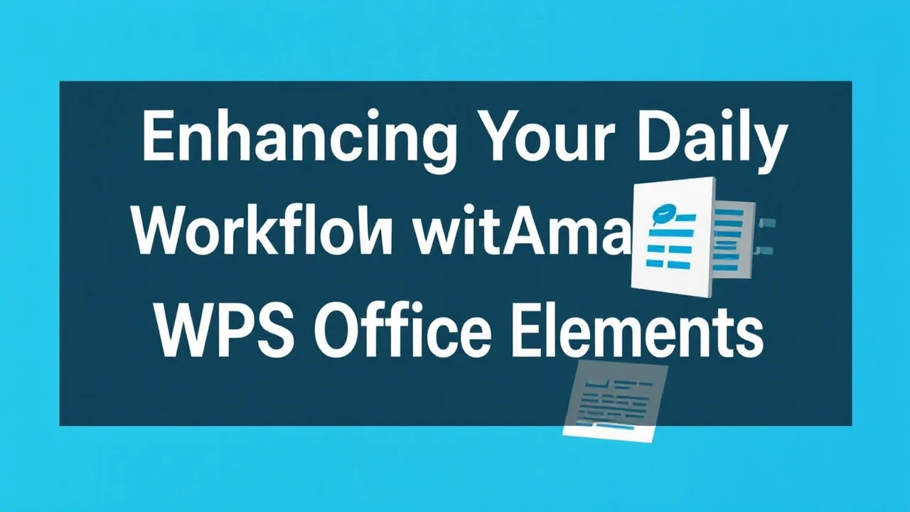 Enhancing Your Daily Workflow with These Amazing WPS Office Elements