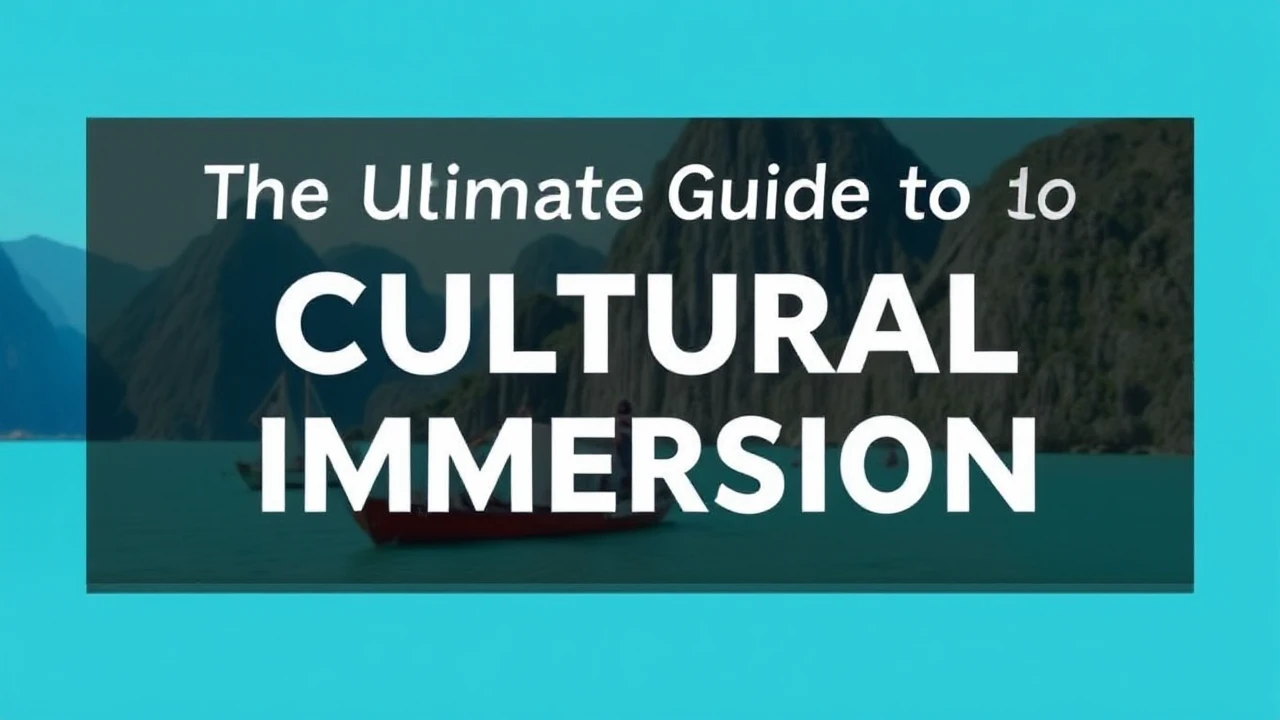 The Ultimate Guide to Cultural Immersion: Embracing Local Traditions While Traveling