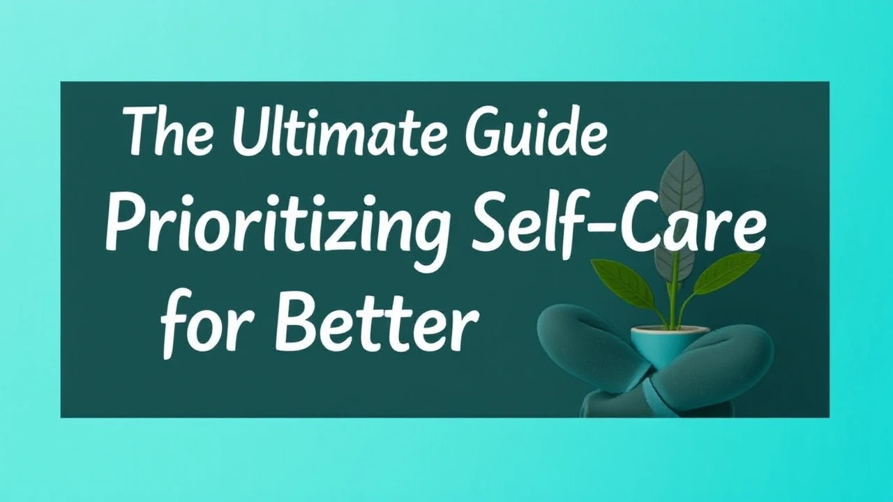 The Ultimate Guide Prioritizing Self-Care for Better Health