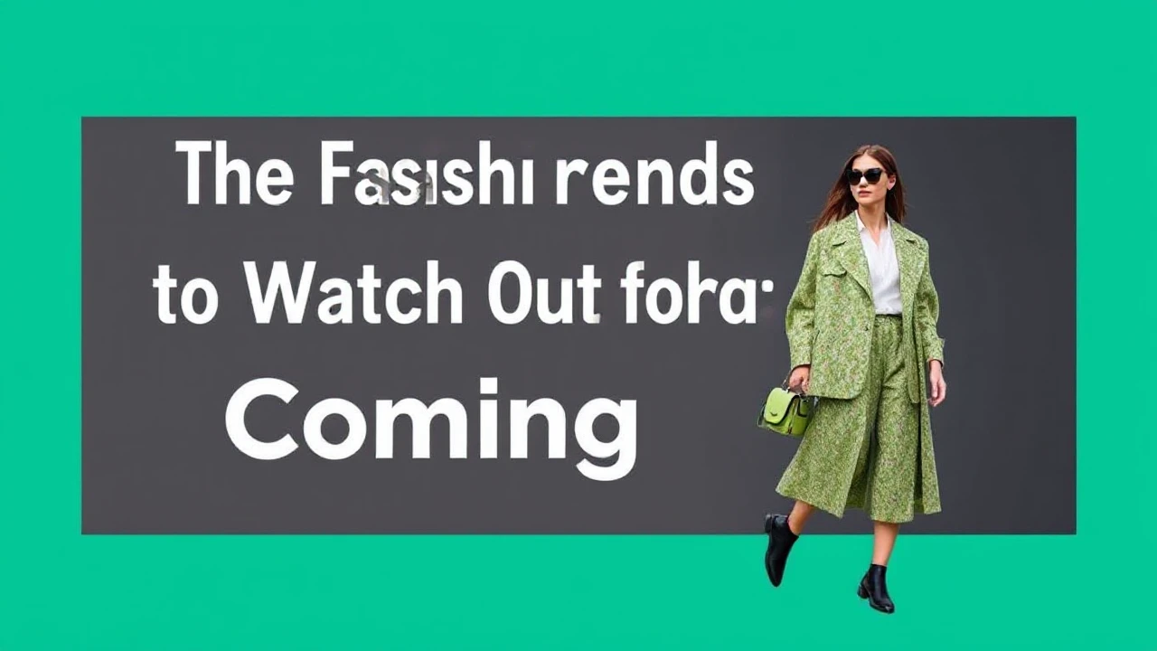 The Fashion Trends to Watch Out for in the Coming Year