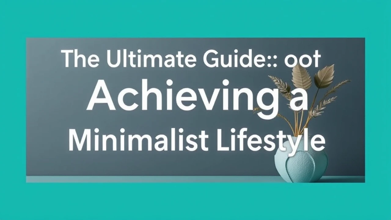 The Ultimate Guide of Achieving a Minimalist Lifestyle