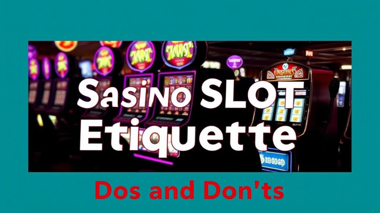 Casino Slot Etiquette: Dos and Don'ts
