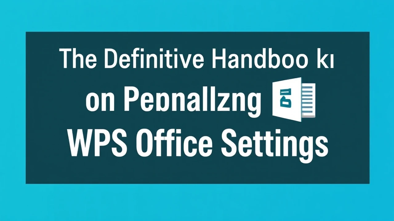 The Definitive Handbook on Personalizing WPS Office Settings