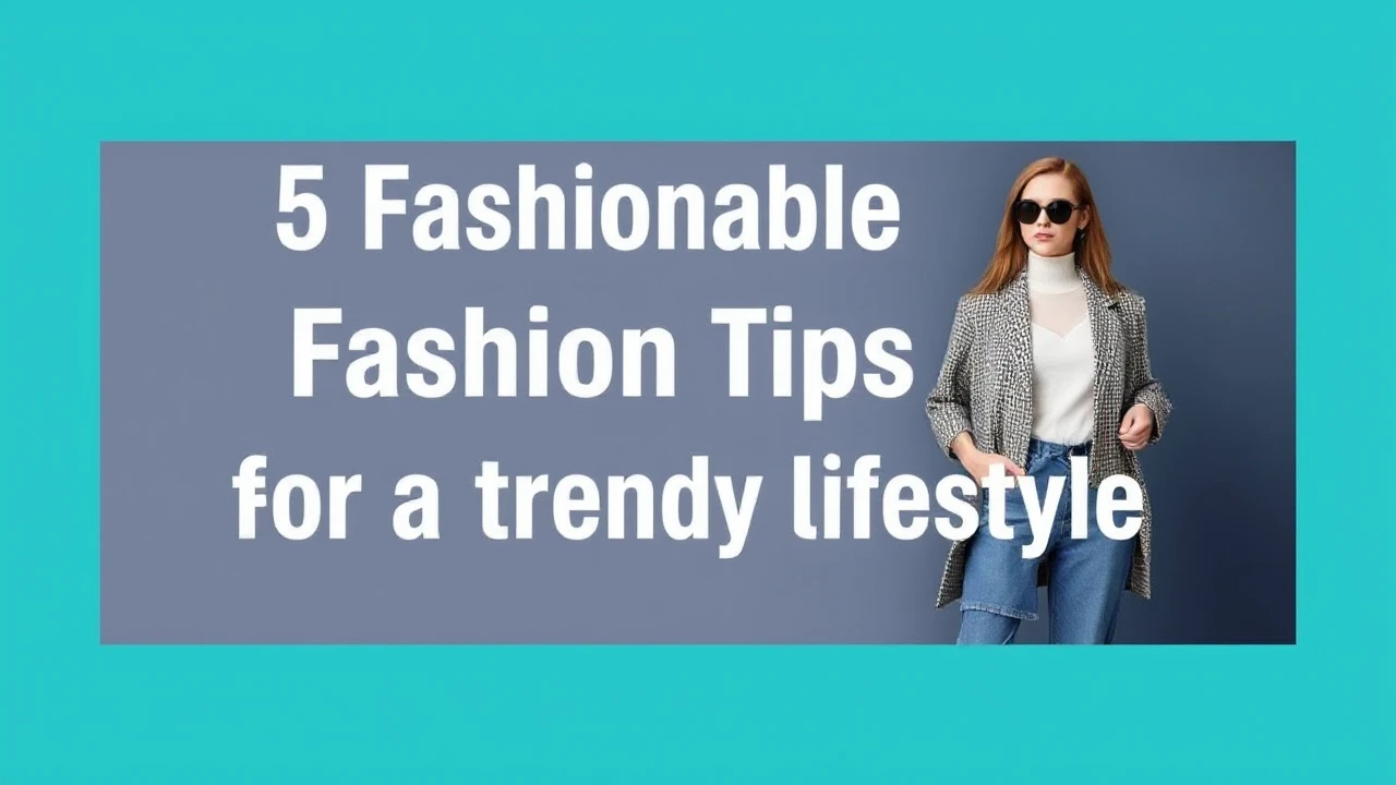 5 Fashionable Fashion Tips for a Trendy Lifestyle
